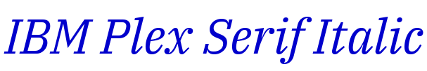 IBM Plex Serif Italic fonte