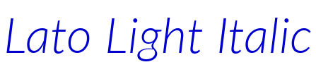 Lato Light Italic fonte